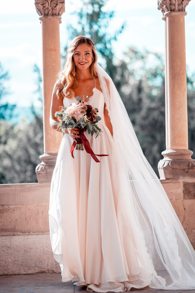 Braut Hochzeit Brautkleid Fotoshooting
