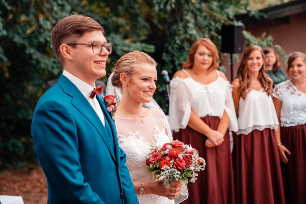 Brautpaar Brautjungfern Hochzeitsfotograf